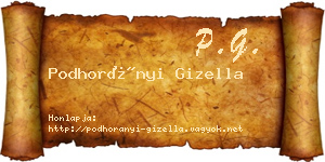 Podhorányi Gizella névjegykártya