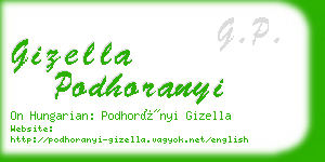 gizella podhoranyi business card